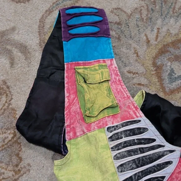 Whimsical Patchwork Cat Vintage Sling Shoulder Crazy Cat Lady Crossbody Bag - Picture 4 of 6